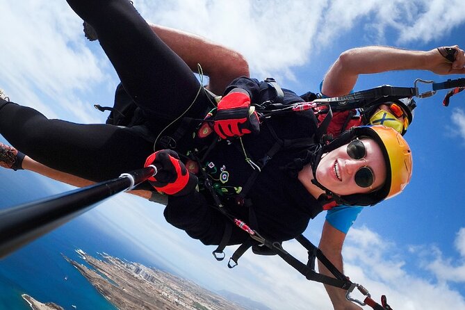 Acrobatic Paragliding Flight with Spanish Champion in Tenerife - Equipment and what’s included in the price