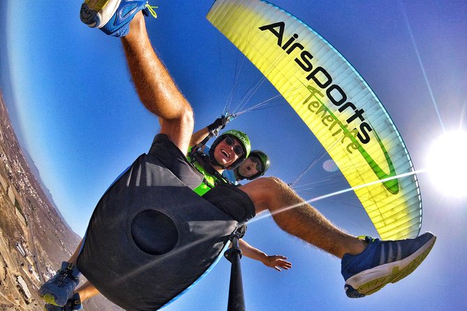 BRONZE tandem paragliding flight in South Tenerife, free pick up - Preflight briefing and equipment: harness, helmet, and your GoPro