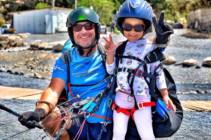 BRONZE tandem paragliding flight in South Tenerife, free pick up - Launch day: the takeoff run you must get right
