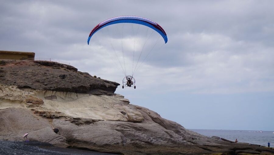 COAST: Fly over the coasts of Tenerife by Paratrike! (20min) - Safety, Comfort, and the Helmet With Bluetooth