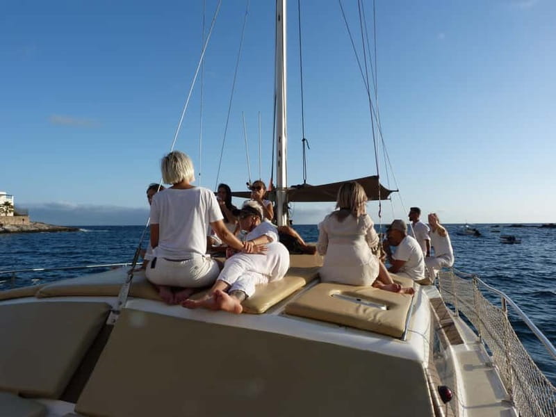 Costa Adeje: Catamaran Tour, Snorkelling, Snacks & Drinks - Sailing with Kalima Kat from Puerto Colón: the Costa Adeje view from water