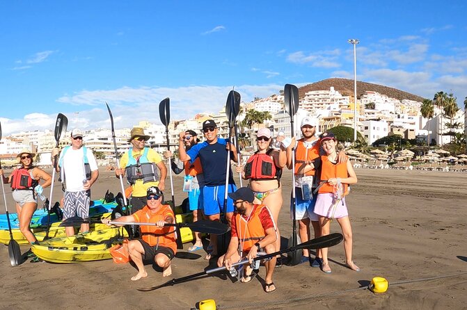 Guided Kayak Tour From Los Cristianos Beach Tenerife - Cueva del Palma: Clear Water, a Cave Stop, and the Guaza Mountain View