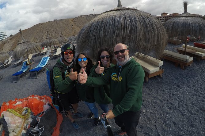 High Performance Paragliding Tandem Flight in Tenerife South - The Overfly Tenerife team: safety-first, friendly, and fluent in reassurance