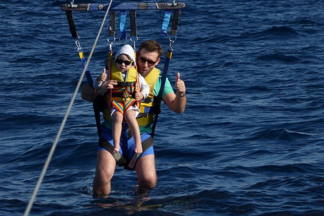 Parascending Tenerife. Stroll above the south Tenerife sea - The Boat Ride Out and the Takeoff Moment