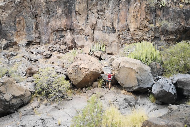 Rock climbing in natural space. - The 20-Minute Approach Through Barranco del Rey