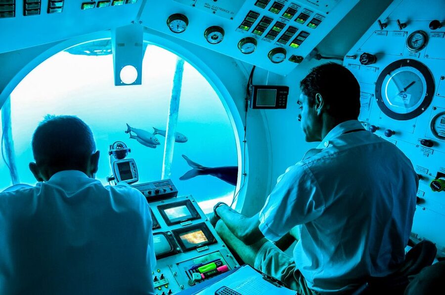 Southern Tenerife: 50-Minute Submarine Dive - The underwater experience: descending to the seabed at ~30 meters