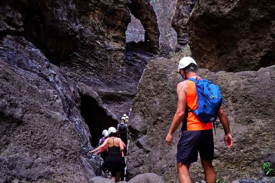 Tenerife Barranco de Masca: Guided hike + boat ride + transport - Masca Beach photo stop: a needed breather
