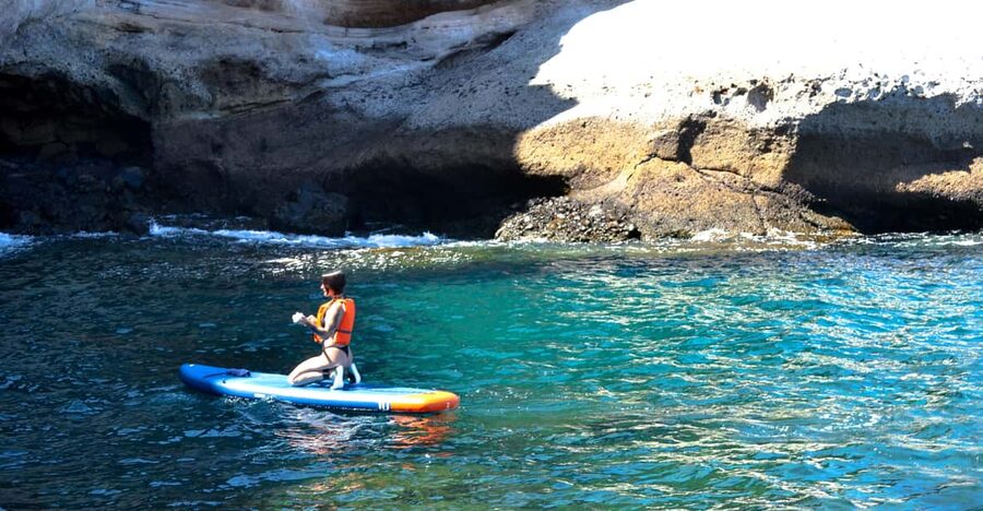 TENERIFE SUR | unforgettable SUP - SNORKELING EXPERIENCE - Getting there: meeting point near Il Locale in Tenerife South